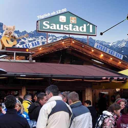 Saustadl, Apres Ski an der Talstation der Rosenalmbahn